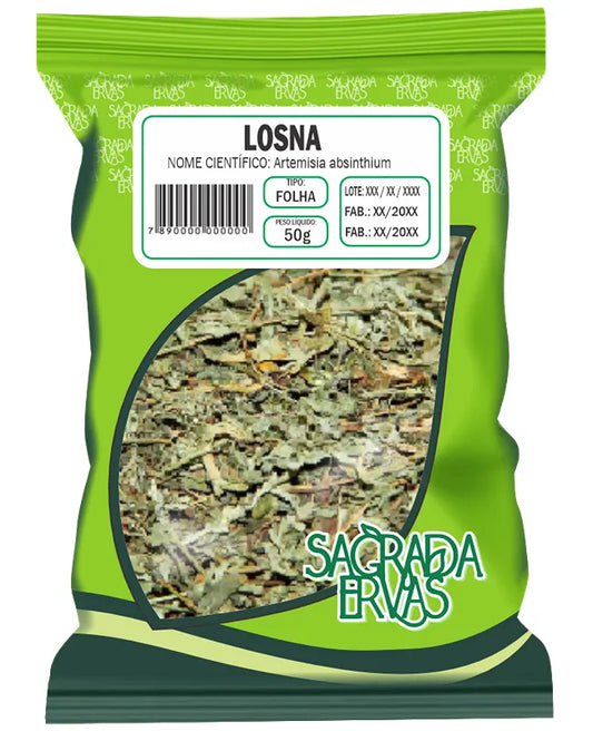 Losna Folhas (Absinto) 50g – Vermífugo, Estômago, Fígado e Apetite (Sagrada Ervas)