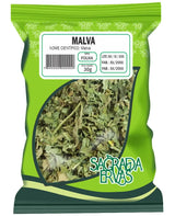 Chá de Malva (Folhas) 30g – Dor de Garganta, Aftas, Gengivite e Tosse (Sagrada Ervas)