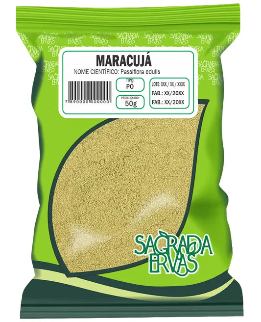 Maracujá em Pó (Farinha da Casca) 50g – Diabetes, Emagrecimento, Colesterol e Saciedade (Sagrada Ervas)