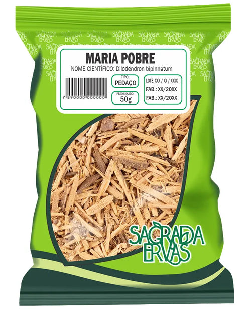 Maria Pobre Casca (Pedaços) 50g – Dores nas Costas, Reumatismo, Depurativo e Cicatrização (Sagrada Ervas)