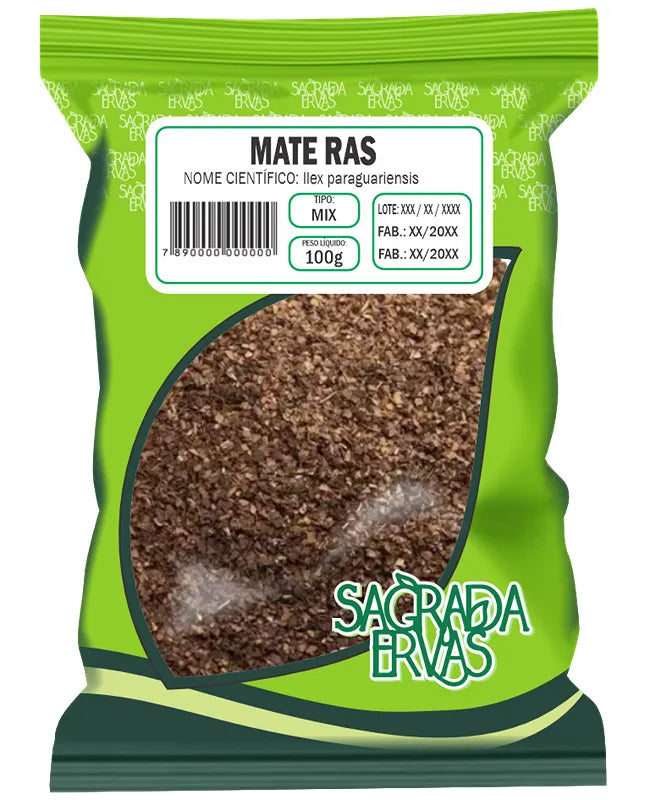 Chá Mate Tostado (Rasurado) 100g – Energia, Foco e Sabor Tradicional (Sagrada Ervas)