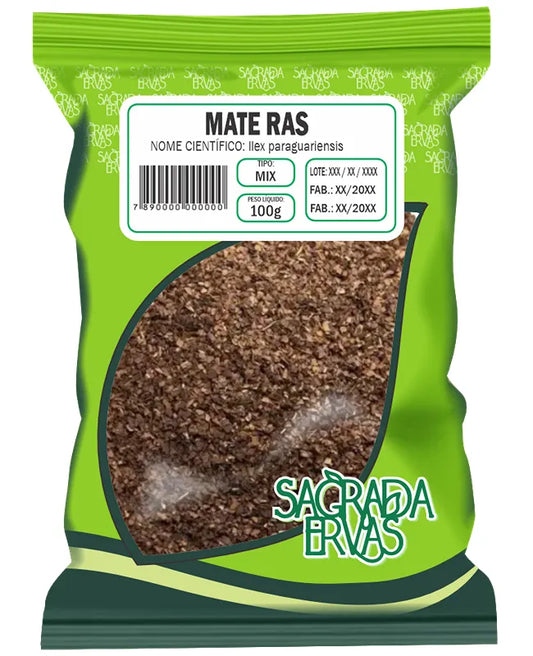 Chá Mate Tostado (Rasurado) 100g – Energia, Foco e Sabor Tradicional (Sagrada Ervas)