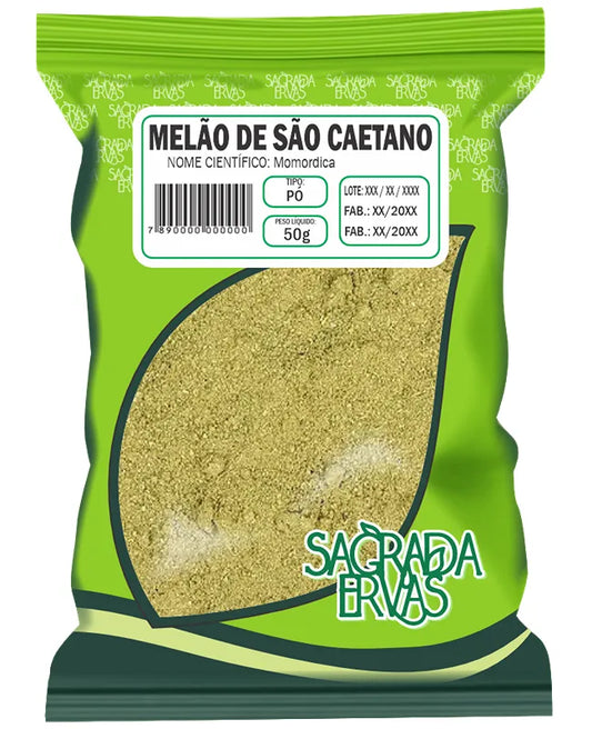 Melão de São Caetano em Pó 50g – Glicose, Diabetes, Fígado e Coceiras (Sagrada Ervas)