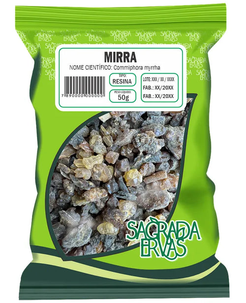 Mirra Resina Pura 50g – Defumação, Limpeza Espiritual, Gengivite e Aftas (Sagrada Ervas)