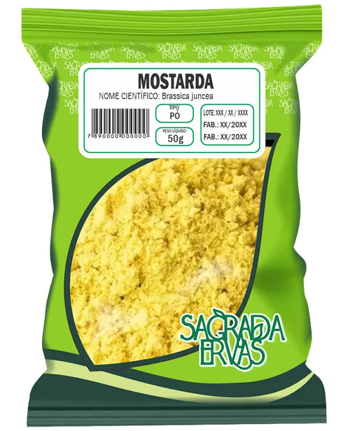 Mostarda em Pó 50g – Cataplasma para Bronquite, Dores Musculares e Dry Rub (Sagrada Ervas)