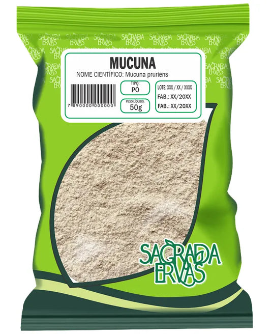 Mucuna em Pó 50g – Dopamina Natural, Libido, Humor e Foco (Sagrada Ervas)