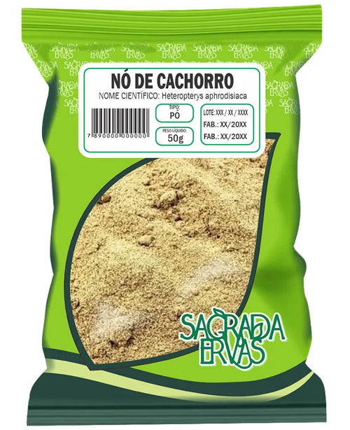 Nó de Cachorro em Pó 50g – Estimulante Sexual, Energia, Memória e Ácido Úrico (Sagrada Ervas)
