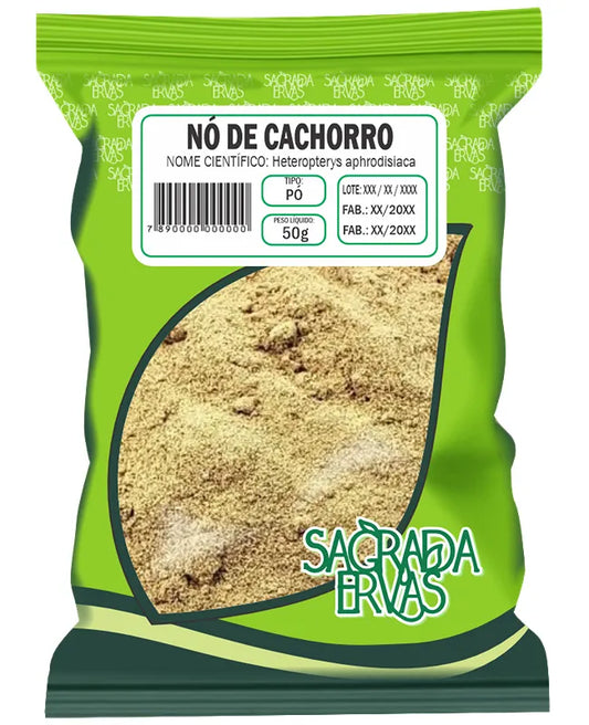 Nó de Cachorro em Pó 50g – Estimulante Sexual, Energia, Memória e Ácido Úrico (Sagrada Ervas)